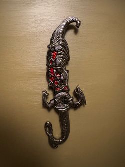 Ornate Red Dragon Decorative Fantasy Dagger Knife - with Ornate Dragon Handle