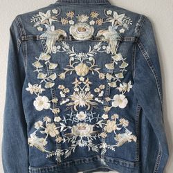 Floral Designer Denim Jacket