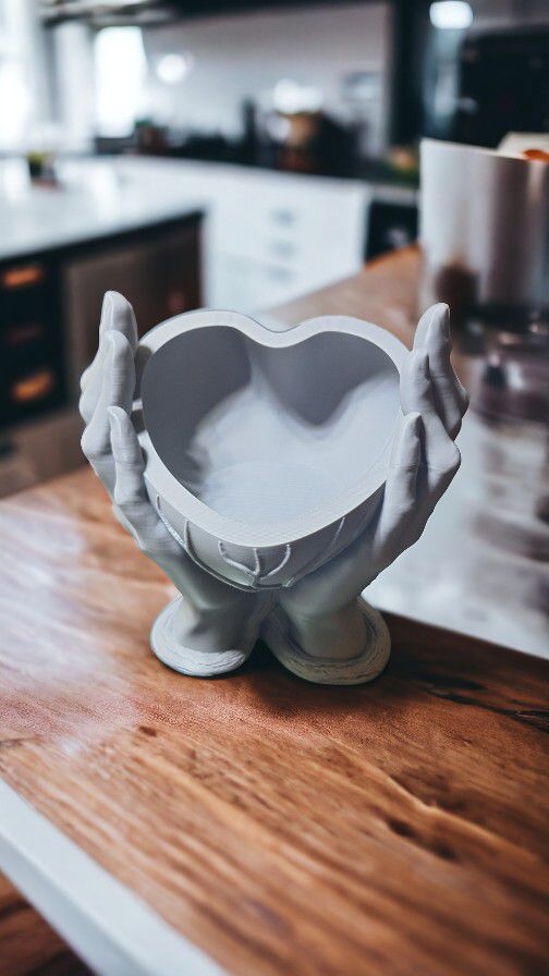 Holding Heart Plant Pot Very Detailed 