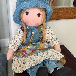 Vintage Holly Hobbie Cloth Rag Doll by Knickerbocker American Greetings 