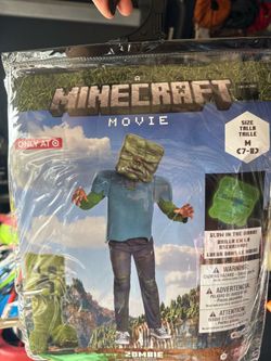 Minecraft Movie Zombie Child Costume Size M