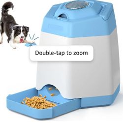 PETNF Automatic Dog Treat Dispenser with Remote Button, Rechargeable Dog Puzzle Feeder Toy, Large Capacity Treat Dispensing Dog Toys Interactive Dog F