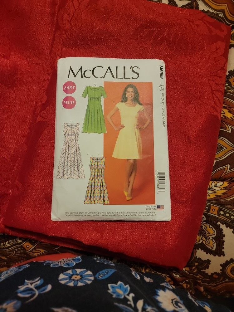 New McCall's Easy Dress Sewing Pattern