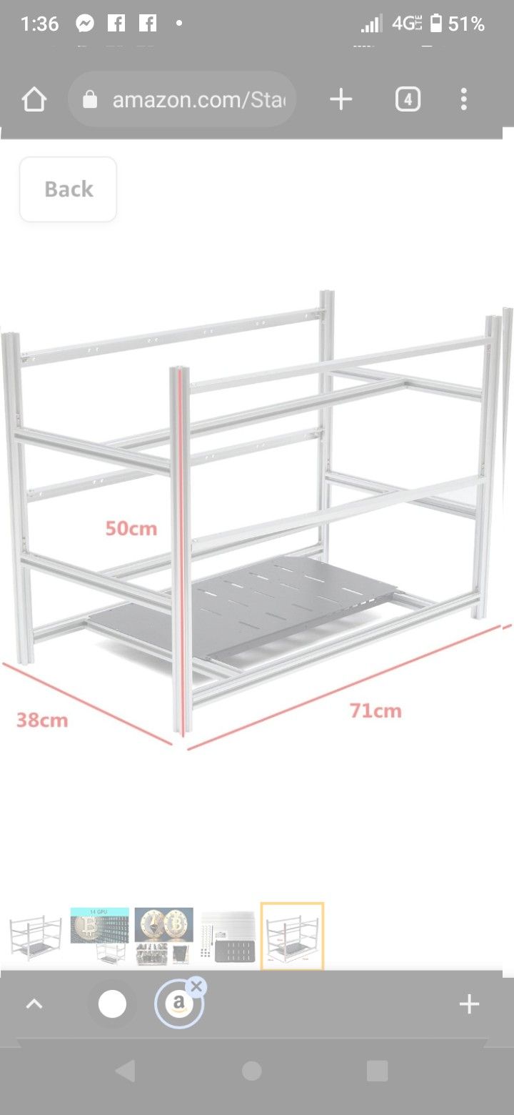 14 Gpu Stackable Open Air Mining Rig Frame