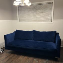 Blue Velvet Sofa