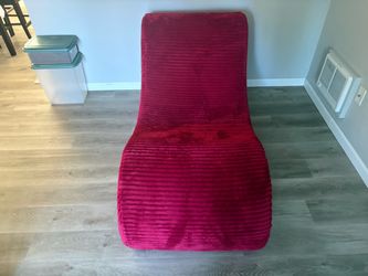 Red Corduroy Lounge Chair Chaise