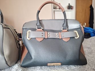 Adrienne Vittadini Two-Tone Structured Satchel