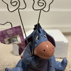 Disney Eeyore Photo Holder Figurine Measures 7” (H) (New)