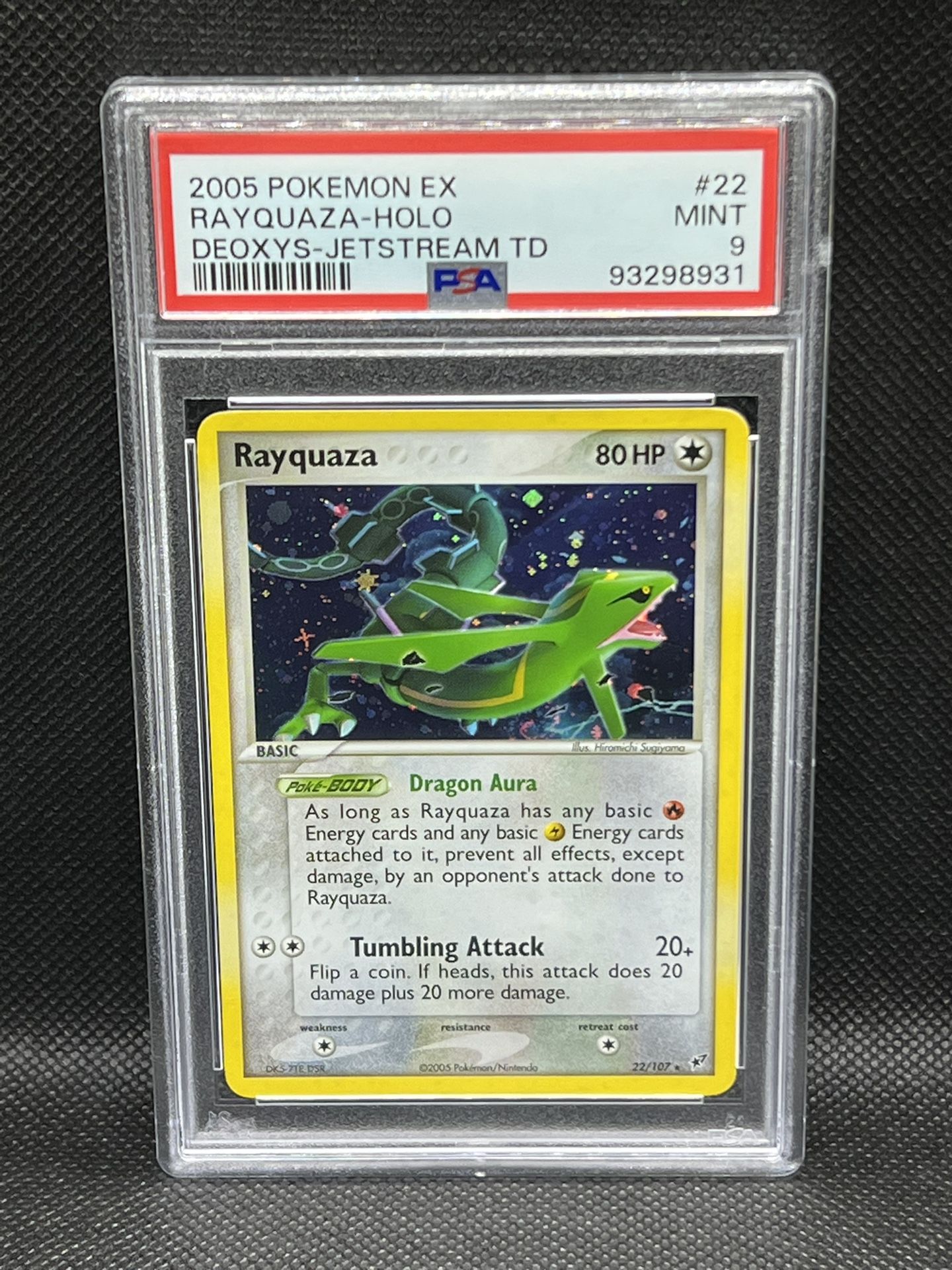 rayquaza holographic card - Reverse Holofoil Emerald Colorless Retreat Cost Pokemon Card - Call of