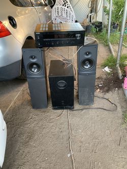 Onkyo and sub and infinity hi and middles sound very nice