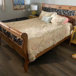 Queen Bed frame With Box Springs And Mattress 