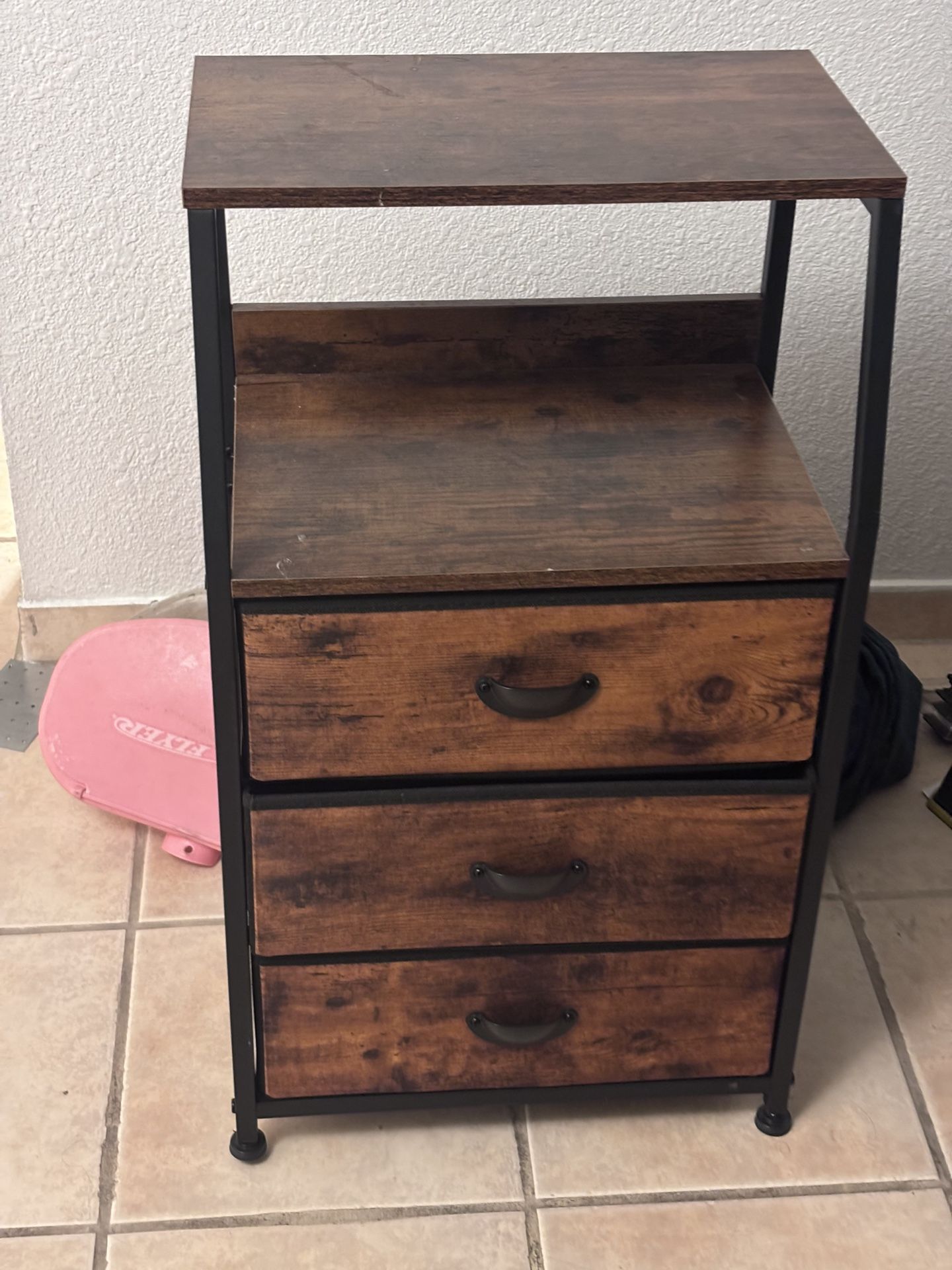 Dresser And Nightstand Fabric drawers Wood Tops