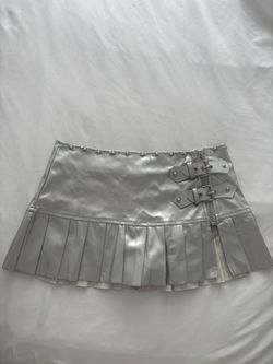 silver miniskirt