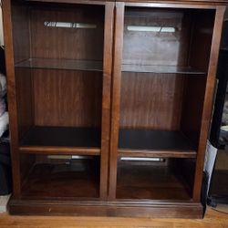 Open SHELF Armoire Dresser Cherry Wood