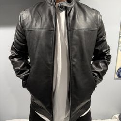 Black Faux Leather Jacket From SHEIN 
