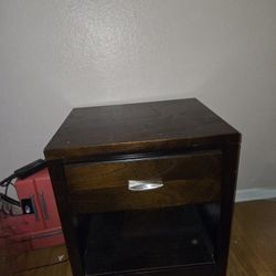 Wood Nightstand 