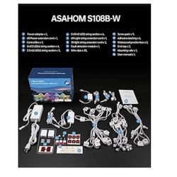 ASAHOM Permanent Outdoor Lights Pro S108B, 100FT with 72 RGBCW LED Lights, WLED Integrated, 70lm White, 30000 Dynamic Effect, AI Lighting, Extend to 8