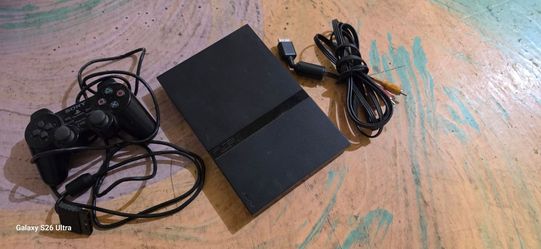 Sony PlayStation 2 PS2 Gaming Console Slim/all From Pic/No Power Cable/No Tested