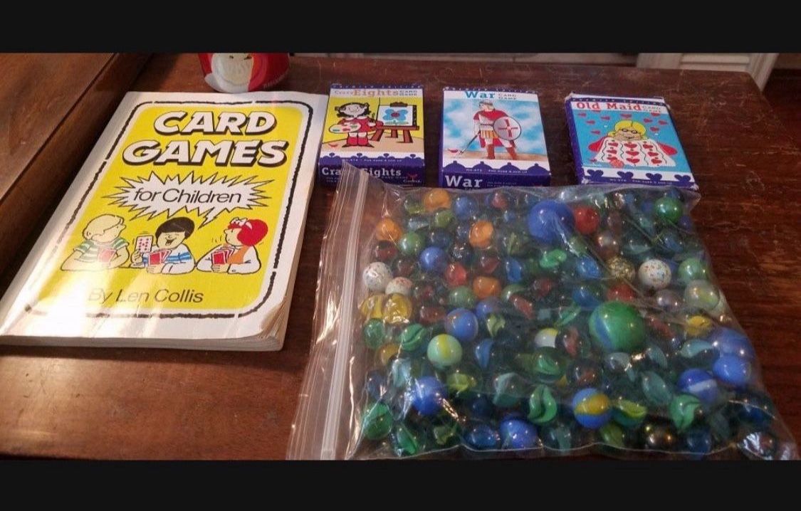 Marbles and kids card games book