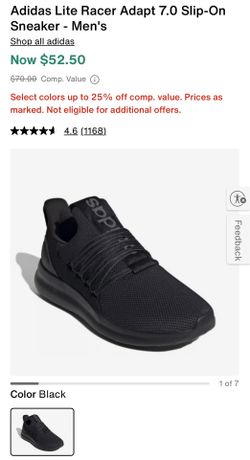 Adidas Lite Racer Adapt 7.0 slip-on Sneaker Men’s Size 9