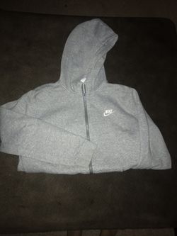 Nike Boys zip-up hoodie Gray youth XL