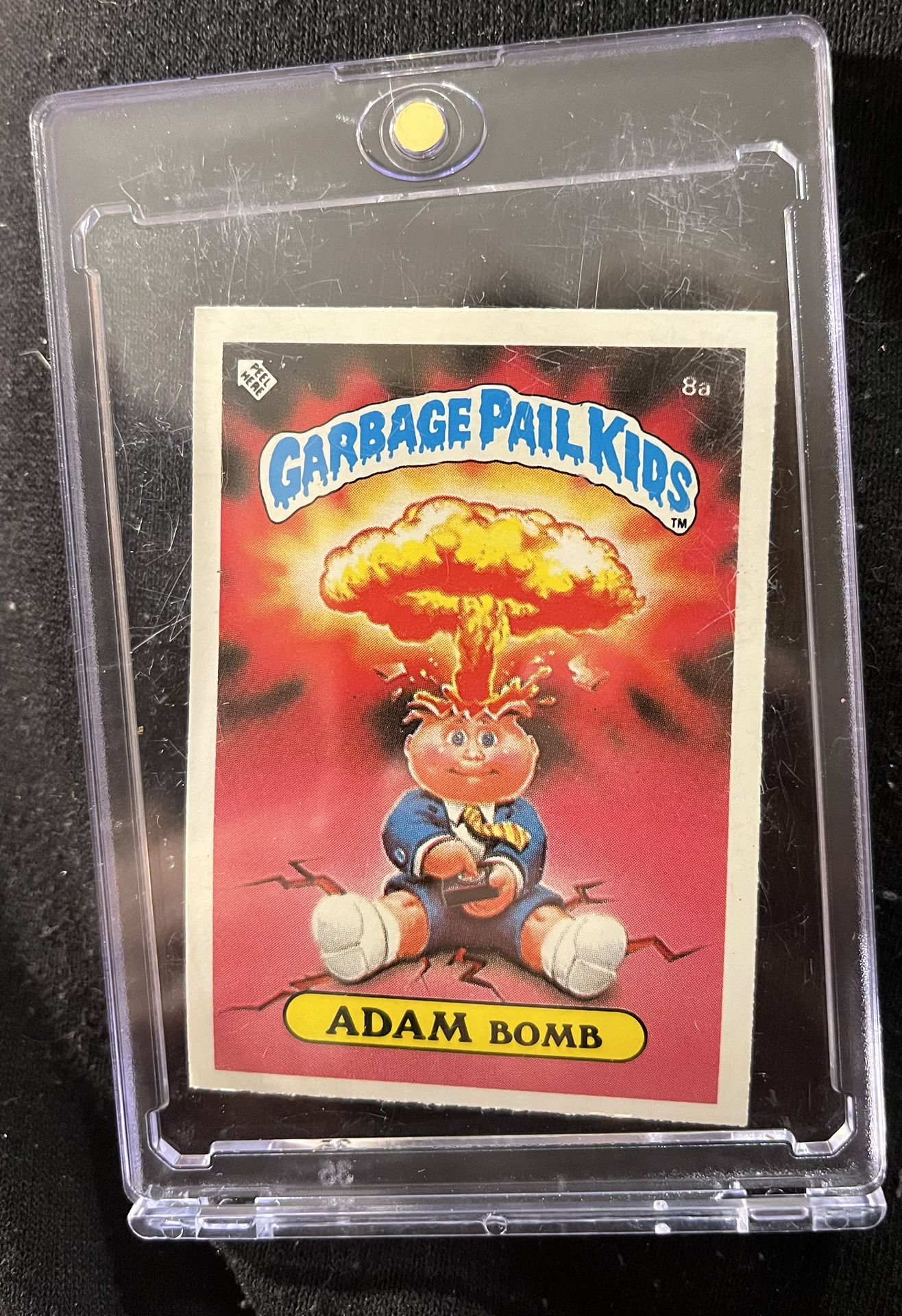 Rare UK Mini Garbage Pail Kids Adam Bomb W Checklist 1985 Series 1