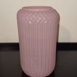 Pink Glass Vase - Decorative Accent