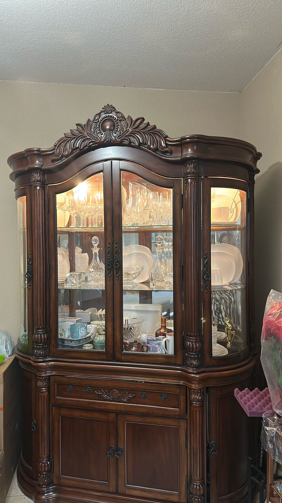 Cherry Wood China cabinet