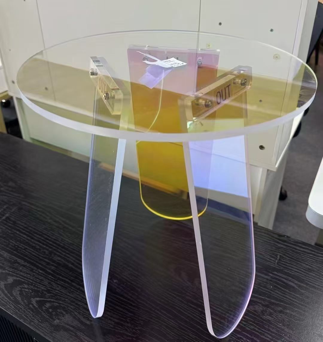 16”Acrylic small coffee table,$5
