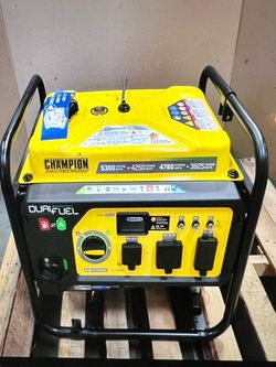 New never been used before Champion Power Equipment 5300/4250-Watt Recoil Start Dual Fuel Portable Generator w/ Free 3-Year Warranty for RV and Home