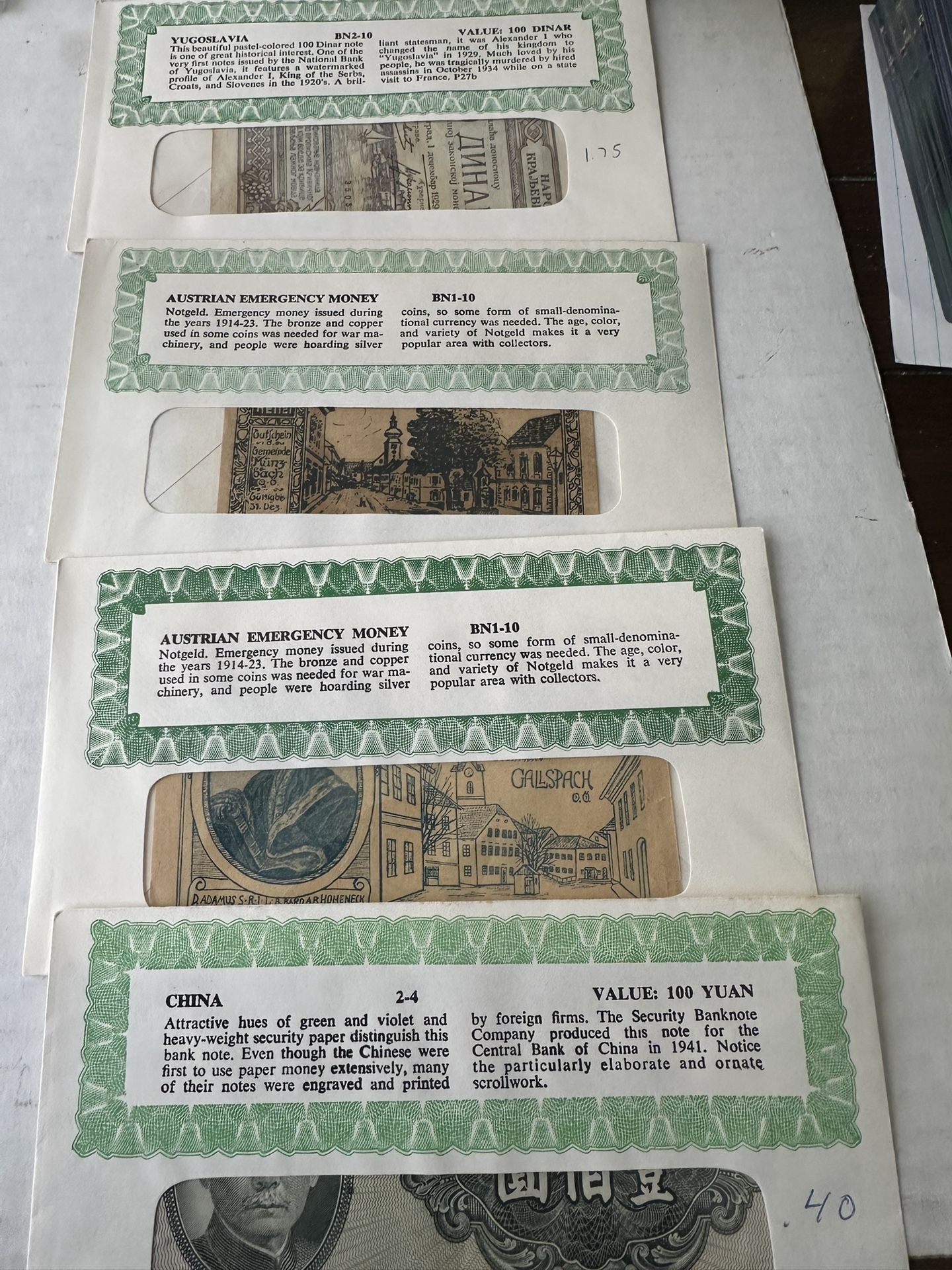 Foreign Money Lot Of 40 Different Bills