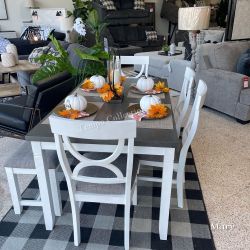 Dining Table Dining Room Set Table and Chairs Bench