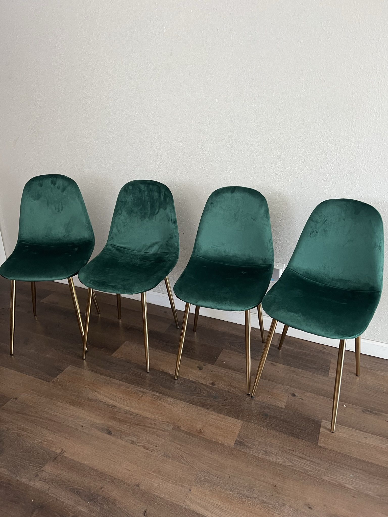 Green Gold Dining Chairs