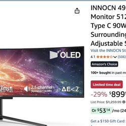 49” ultra wide monitor