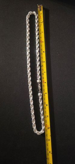 Diamond Cut Solid Rope Chain