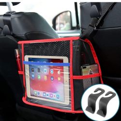 Travel Tidy Car Net Pocket Hand Bag Holder For Car - Large Car Mesh Organizer And Purse Holder For Car Front Seat - Car Net Pocket Handbag Holder Betw