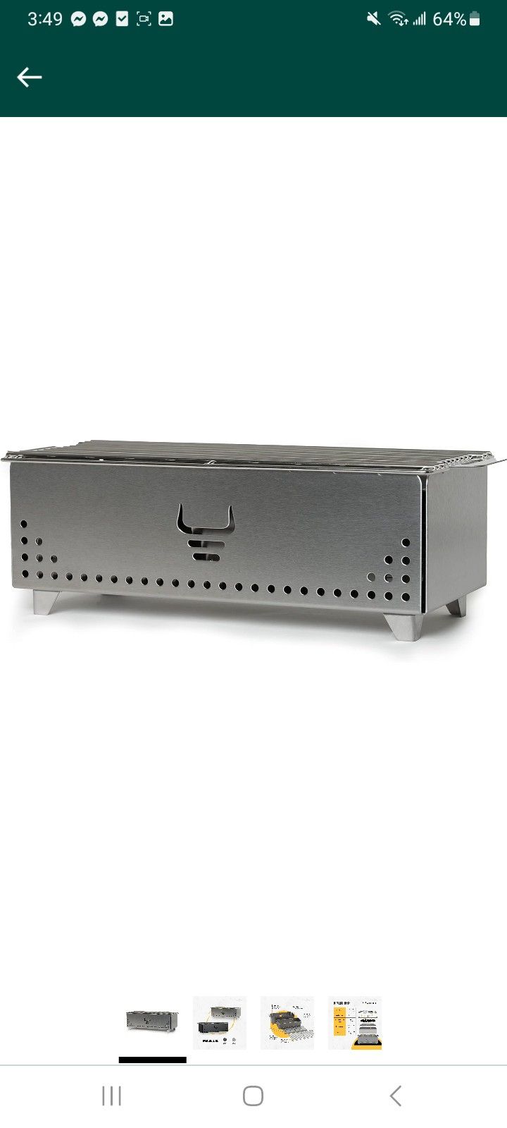 YAK Grills Hibachi Charcoal Grill - Easy to Use Charcoal Grill - Outdoor Tabletop Safe - Great for Travel, Camping, Patio, Balcony - Made from Stainle