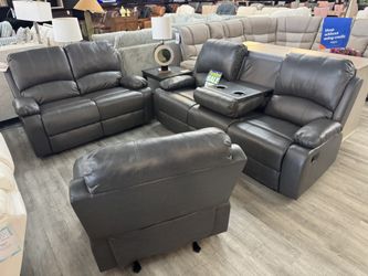 Manual Reclining Sofa Loveseat Set 