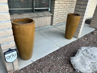 Tall Yellow Pots