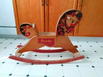 Vintage Children's Wood Rocking Horse/Riding Horse