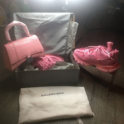 Balenciaga Pink Shoes & And Balenciaga Small Pink Purse