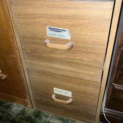 2 Drawer File Cabinet - MDF Wood Veneer