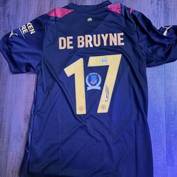 Kevin De Bruyne signed Manchester city jersey w/coa