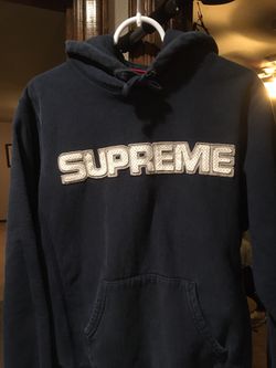 Supreme hoodie navy blue