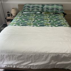 Queen Bed Frame And Side Table