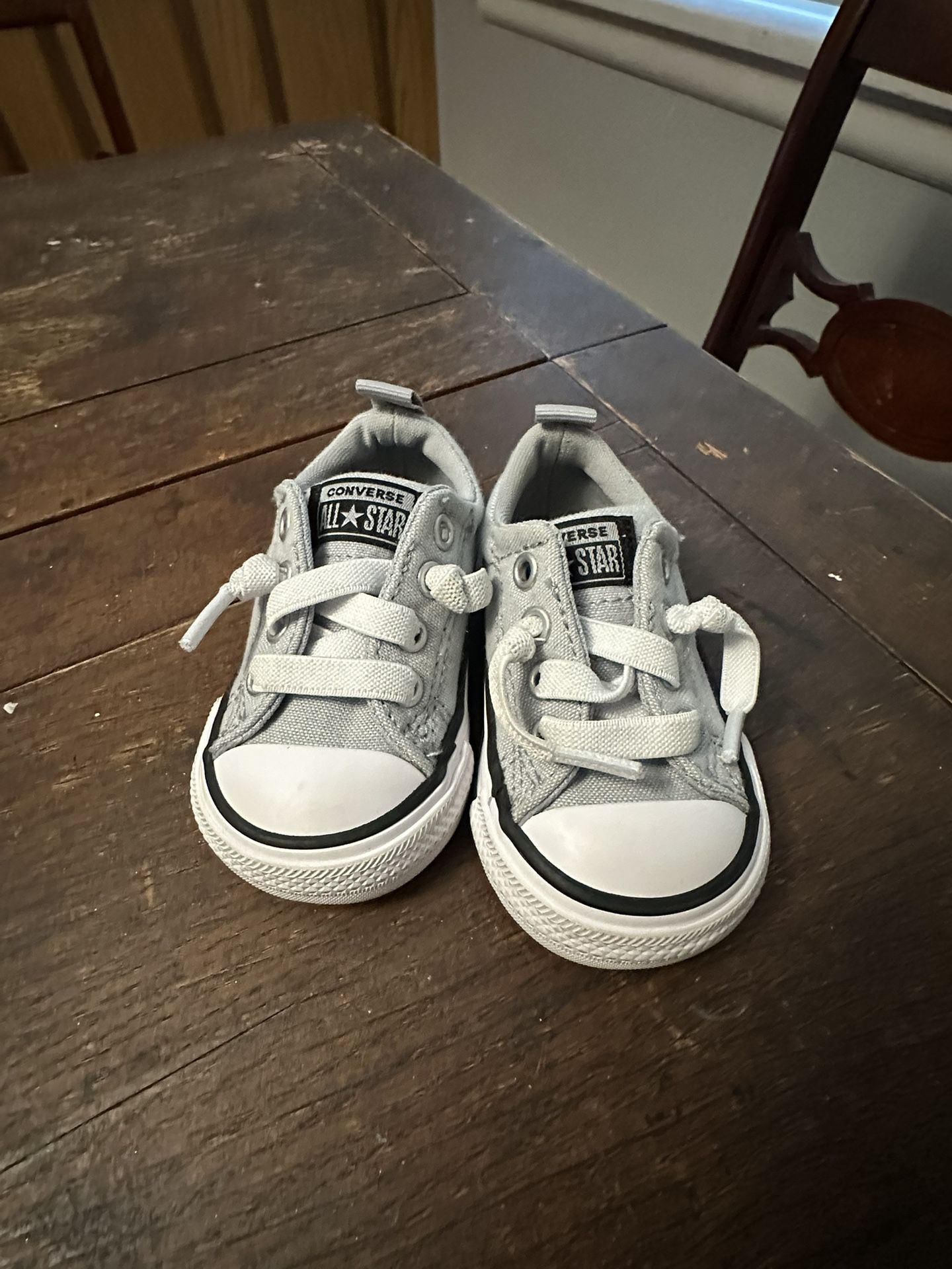 Toddler Size 3 Light Gray Converse