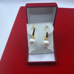 Aretes De Perla Con Alta Calidad No Cambia El Color