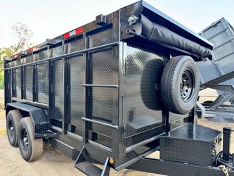 Brand New 14ft Long HEAVY DUTY SCISSOR LIFT Hydraulic Dump Trailer FULLY LOADED 💪🏻 delivered to your door 🚪🚚