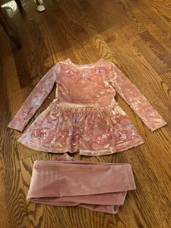 Girls shirt and legging set size 4 Flapadoodles and H&M