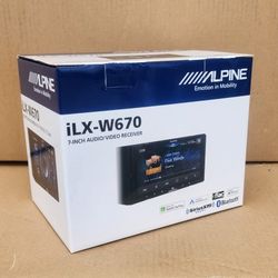Alpine Ilx-W670 Head Unit Apple Carplay Stereo System Double Din Bluetooth USB Am Fm 🚨 Payment Options Available 🚨 No Credit Needed 🚨 